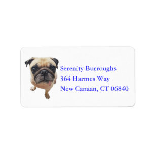 Cute Puppy Dog Lover Rescue Mum Funny Pug Label
