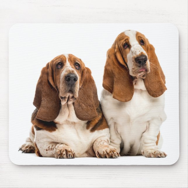 Cute Puppy Dog Lovers Gift Basset Hound Mouse Pad (Front)