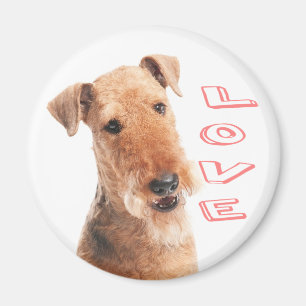 Cute Puppy Dog Mum Dog Lover Airedale Terrier Magnet