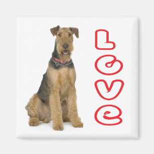 Cute Puppy Dog Mum Dog Lover Airedale Terrier Magnet