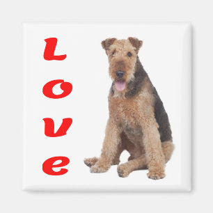 Cute Puppy Dog Mum Dog Lover Airedale Terrier Magnet