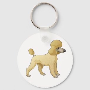 Cute Puppy Dog Mum Gift Cartoon Apricot Poodle Key Ring