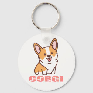 Cute Puppy Dog Mum Gift Pembroke Corgi Key Ring
