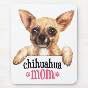 Cute Puppy Dog Mum Watercolor Chihuahua Mouse Pad