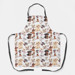 Cute Puppy Dog Pattern  Apron