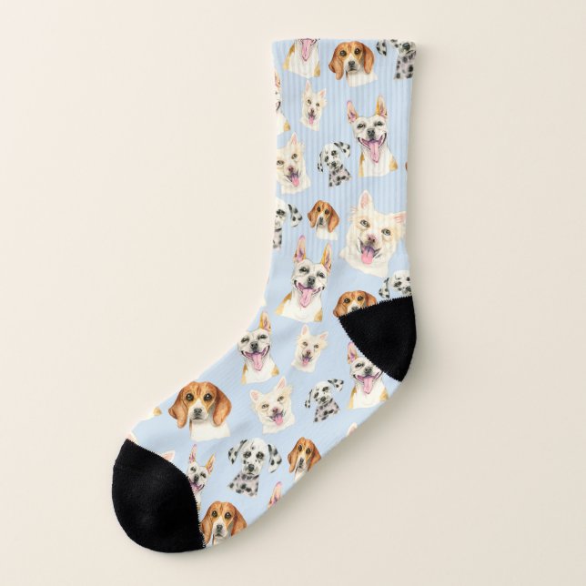Cute Puppy Dog Pattern Socks (Left Outside)