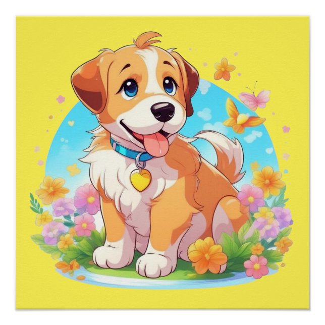 Cute Puppy Dog  Poster (Front)