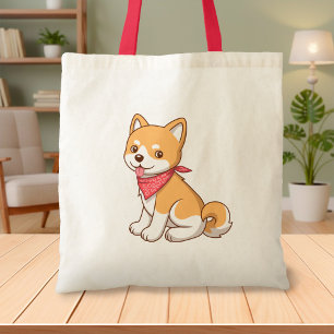 Cute Puppy Dog Shiba Inu Tote Bag