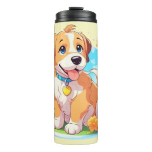 Cute Puppy Dog Thermal Tumbler