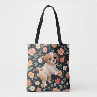 Cute puppy dog Tote bags