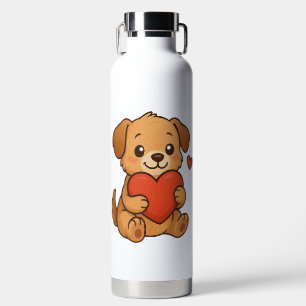 Cute puppy/dog Valentine's day Water Bottle
