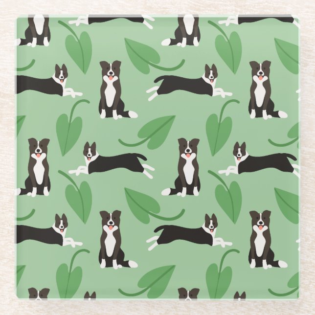 Cute Puppy Dogs Glass Coaster (Front)