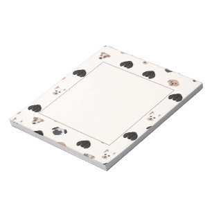 Cute Puppy Dogs Illustration Notepad