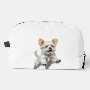 “Cute Puppy Dopp Kit – Stylish Travel Toiletry Bag