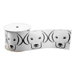Cute Puppy Face Thunder_Cove Satin Ribbon