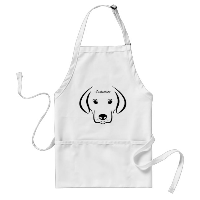 Cute Puppy Face Thunder_Cove Standard Apron (Front)