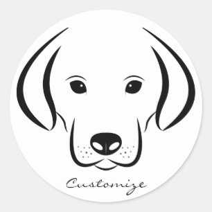 Cute Puppy FaceThunder_Cove Classic Round Sticker