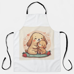 cute puppy family Apron