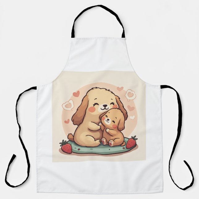 cute puppy family Apron (Front)