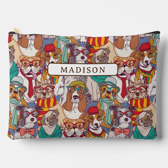 Cute Puppy Fashion Pattern Accessory Pouch (Front)