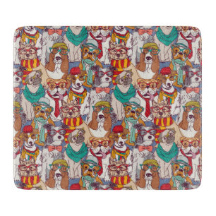 Cute Puppy Fashion Pattern Cutting Board