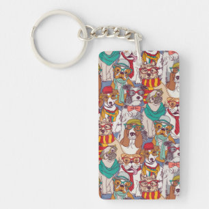 Cute Puppy Fashion Pattern Key Ring