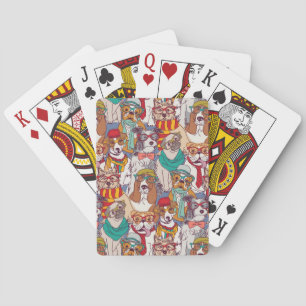Cute Puppy Fashion Pattern Playing Cards