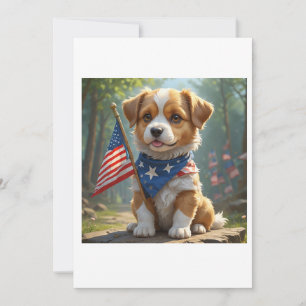 Cute puppy Flat Thank You Card