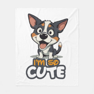 cute puppy fleece blanket