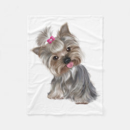Cute Puppy  Fleece Blanket