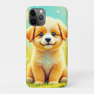 Cute Puppy Flower Art iPhone 11 Pro Case