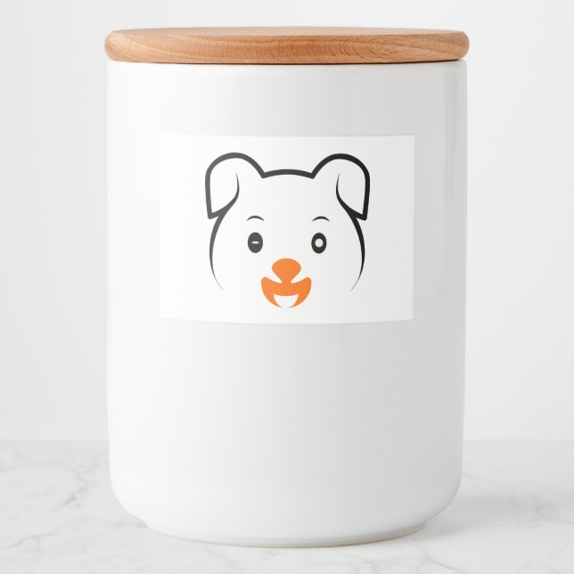 Cute Puppy Food Label (Front)