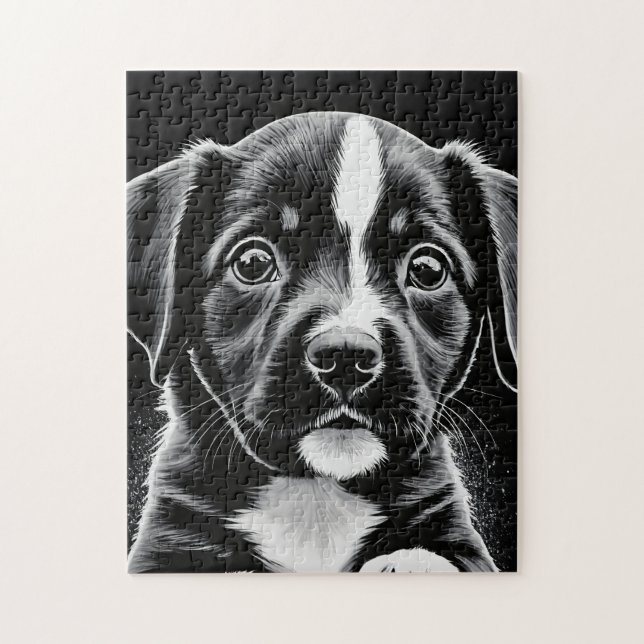 Cute Puppy Fun Puzzle - Medium Difficulty (Vertical)