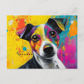 Cute Puppy Funny Dog Mixed Media Animal Pet Postcard