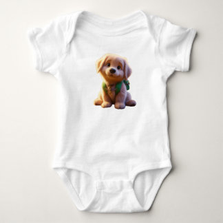 Cute Puppy, Golden Retriever, Baby BodysuitT-Shirt Bodysuit