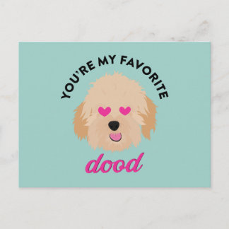 Cute Puppy Goldendoodle Valentine's Day Card