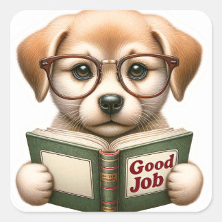 Cute Puppy 'Good Job' Sticker Teachers