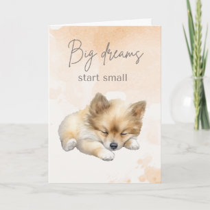 Cute Puppy Good Luck  Card