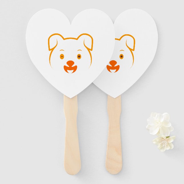 Cute Puppy Hand Fan (Front and Back)