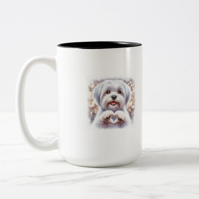 Cute Puppy Heart Mug (Left)