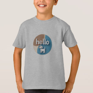 Cute Puppy “Hello” Graphic T-Shirt