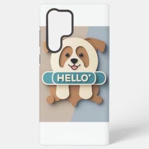  Cute Puppy “Hello” Mobile Case