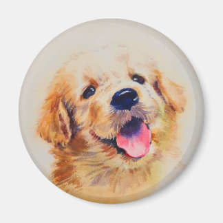 Cute puppy. His name is “happy” Magnet