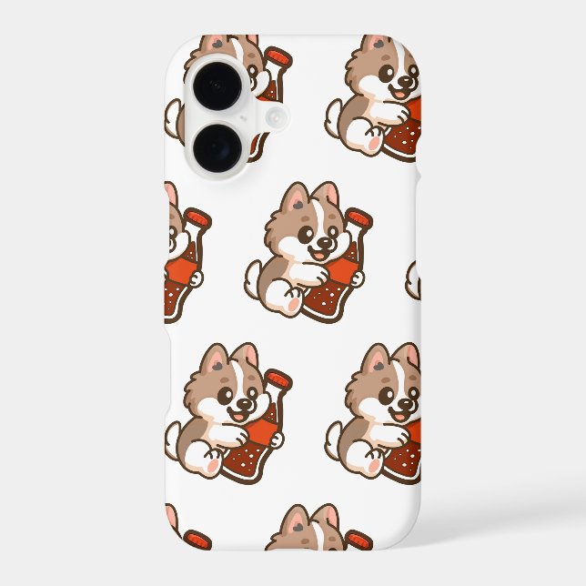 Cute Puppy Hugging Soda Bottle (Back)