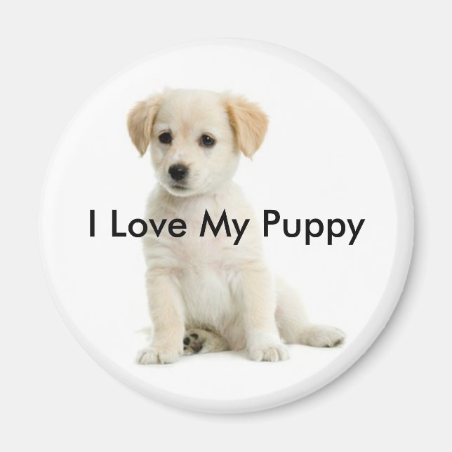 Cute Puppy - I Love My Puppy Magnet (Front)
