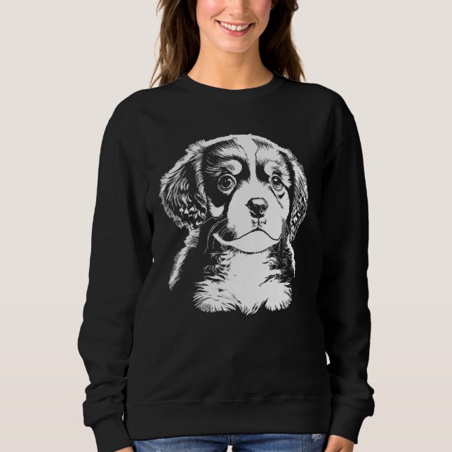Cute Puppy Illustration Sweatshirt (Front)