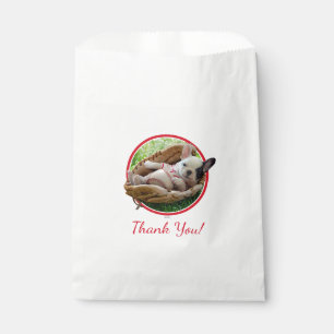 Cute Puppy in a Baseball Mitt Favour Bag