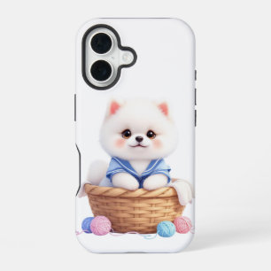 Cute Puppy in Basket iPhone / iPad case