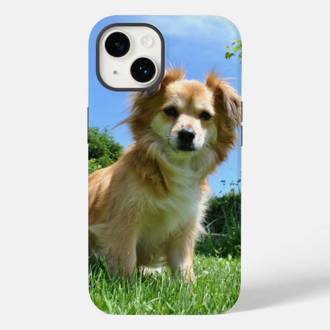 Cute Puppy in Garden Photo Case-Mate iPhone Case (Back)