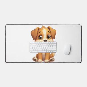  cute puppy  It's a long pad. Desk Mat